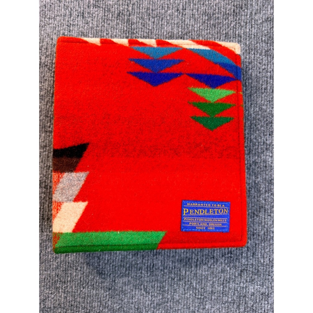 Pendleton Wool Address Book Binder Red Southwestern Geometric Woolen Mills USA